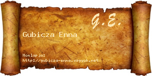 Gubicza Enna névjegykártya